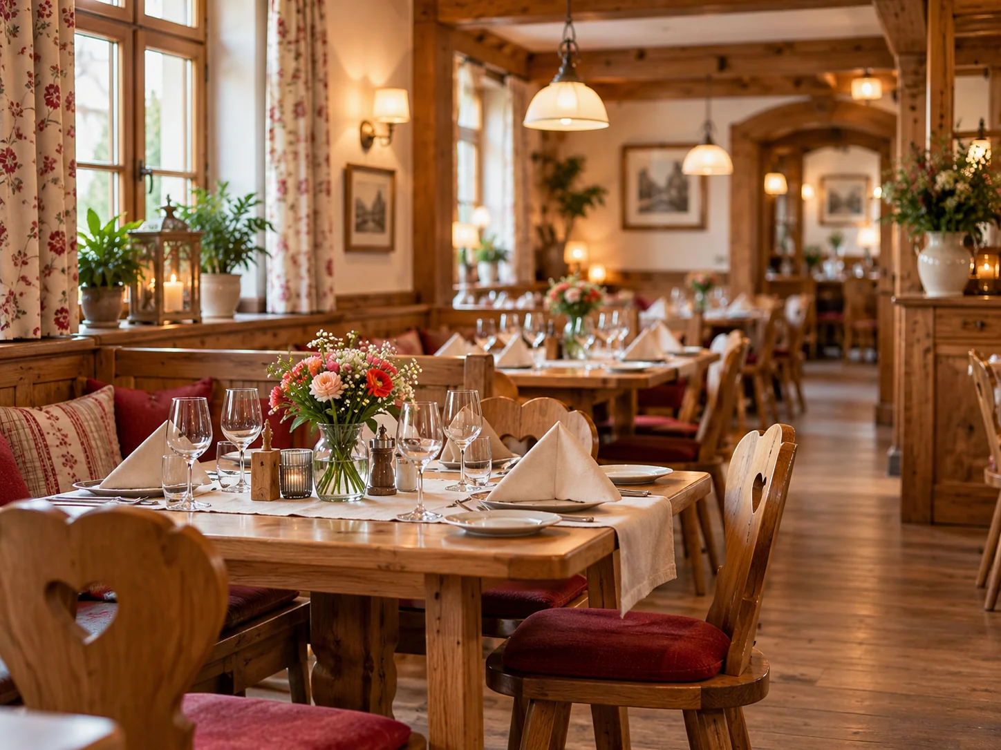 Gedeckter Tisch im Gastraum